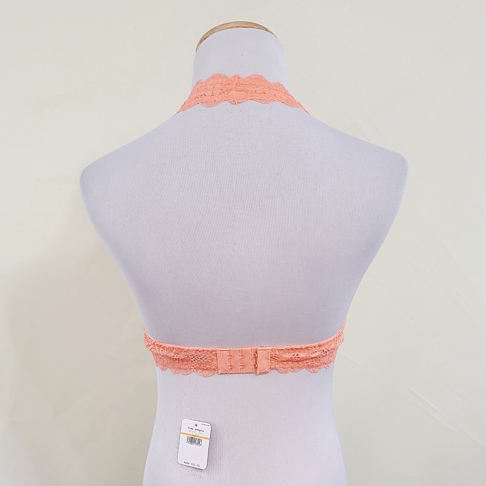 Free People Galloon lace halter bra light orange S - Picture 4 of 6